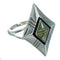 Southwestern Turquoise And Opal Inlay Silver Ring Size 7-1/4 WX73722